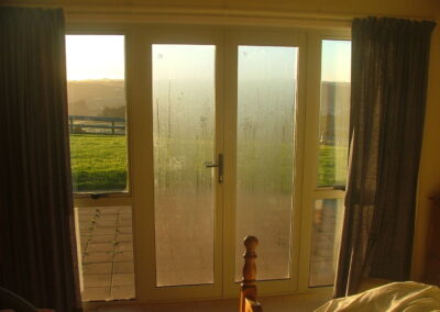 Partly double glazed doors - single and double glazing